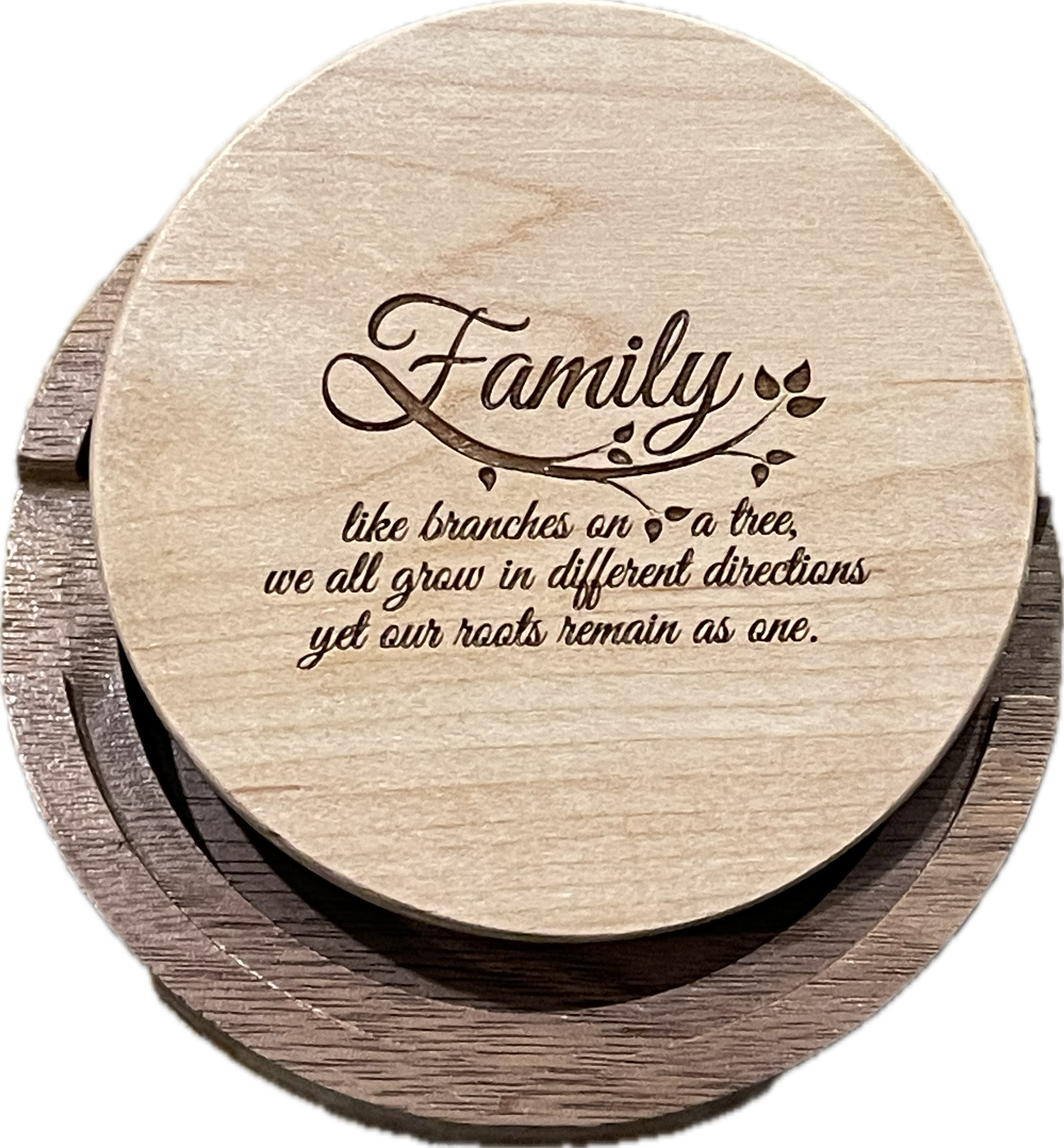 Laser Engraved and CNC Carved Keepsake Box B